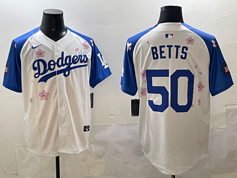 Men's Los Angeles Dodgers Mookie Betts White Jersey